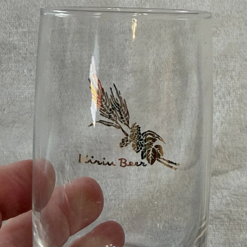 Vtg Kirin Brewery Lager Suntory Draft Beer Glass Japan Shooter w/ Boxes Lot Of 2